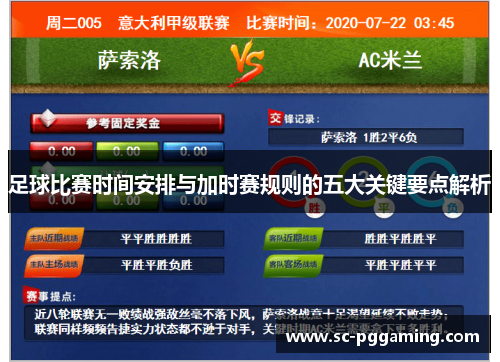 足球比赛时间安排与加时赛规则的五大关键要点解析